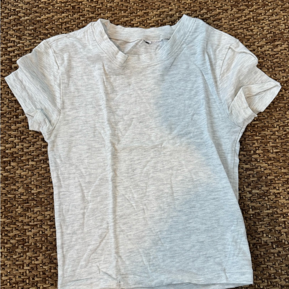 H&M Light Gray Short Sleeve Tee
